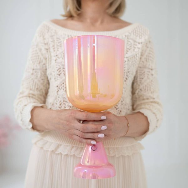 Kristallklangschale mit Achat Energie