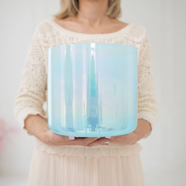 Kristallklangschale mit Amazonit Energie