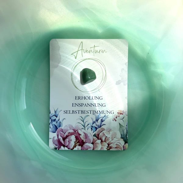 Kristallklangschale mit Aventurin Energie