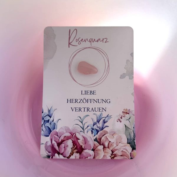 Kristallklangschale mit Rosenquarz Energie